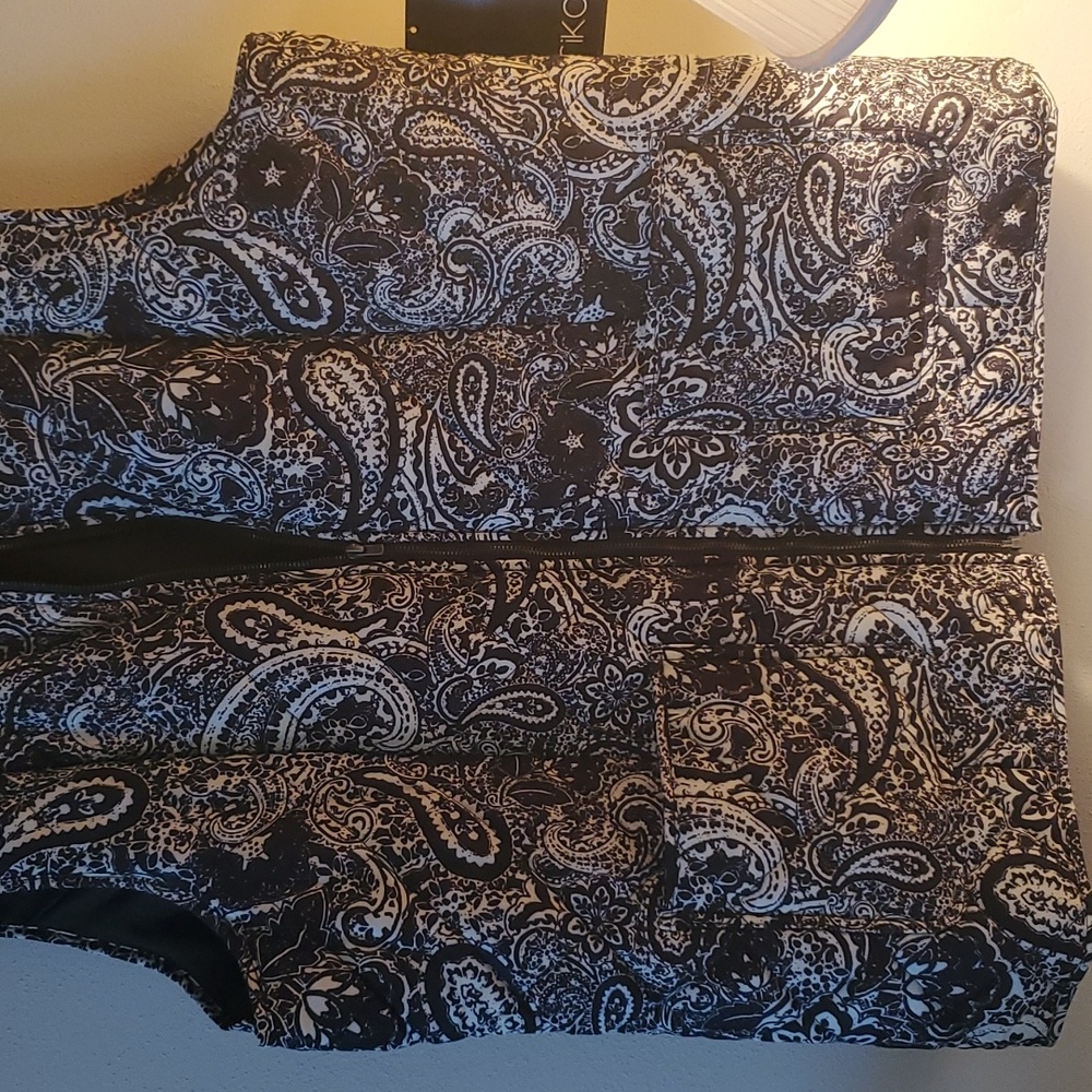 Erika black paisley vest